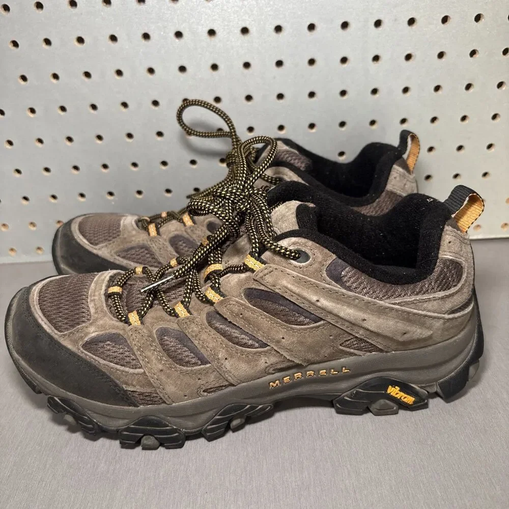 Merrell Moab 3 Hiking Shoes Boots Mens Sz 8.5 Low Brown Walnut Suede Outdoors